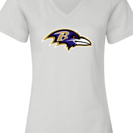 Baltimore Ravens Women’s V-Neck T-Shirt | NFL Football Fan Tee