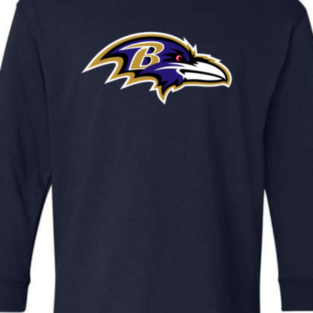Baltimore Ravens Logo Youth Long Sleeve T-Shirt