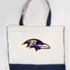 Baltimore Ravens Logo Trimmed Tote Bag