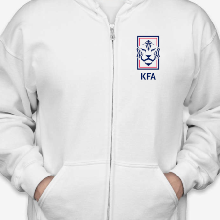 Korea Football Zip Hoodie KFA Crest Unisex National Soccer Team Hoodie