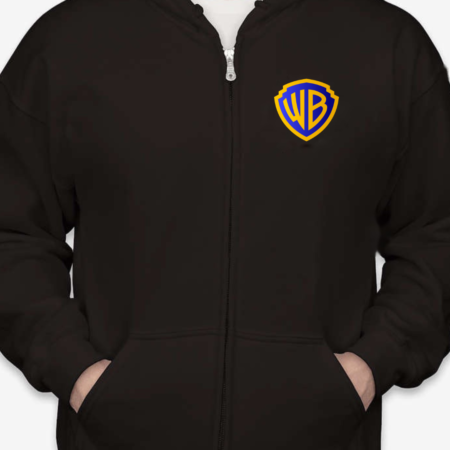 Warner Bros WB Logo Unisex Zip Hoodie