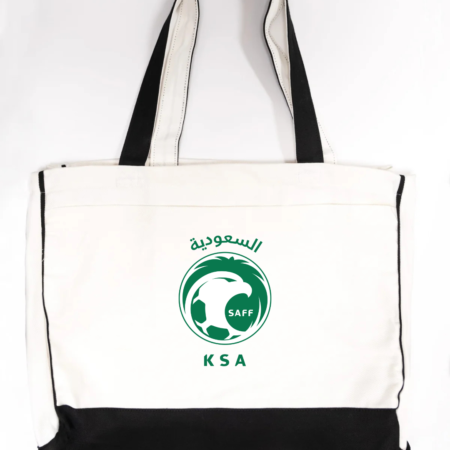 Saudi Arabia Football Federation SAFF Logo Trimmed Tote Bag