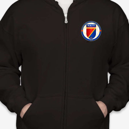 Haiti Football Zip Hoodie FHF Crest Unisex
