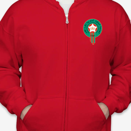 Morocco National Team Zip Hoodie Unisex Soccer