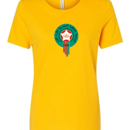 Morocco National Team Bella+Canvas Women’s T-Shirt Moroccan Football Crest Tee