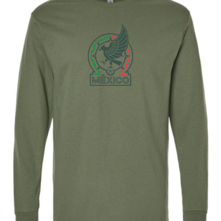 Classic Mexico Football Eagle Logo Men’s Long Sleeve T-Shirt
