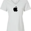 Apple Logo Bella Canvas Women’s V-Neck T-Shirt