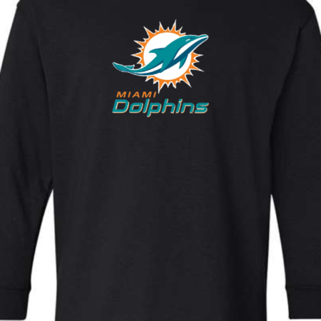 Miami Dolphins Logo Youth Long Sleeve T-Shirt