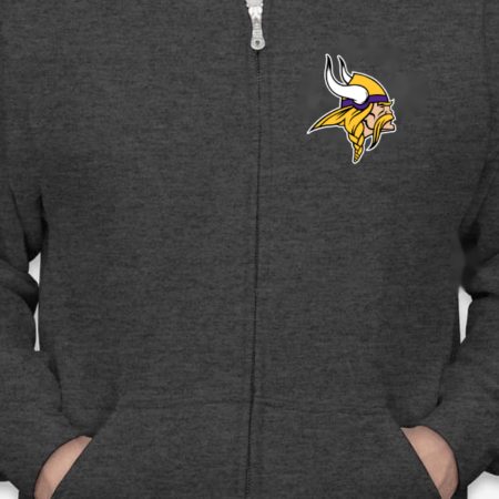 Minnesota Vikings Zip Hoodie Unisex Full Zip Hoodie for Men and Women