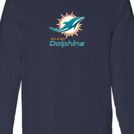 Classic Miami Dolphins Logo Men’s Long Sleeve T-Shirt