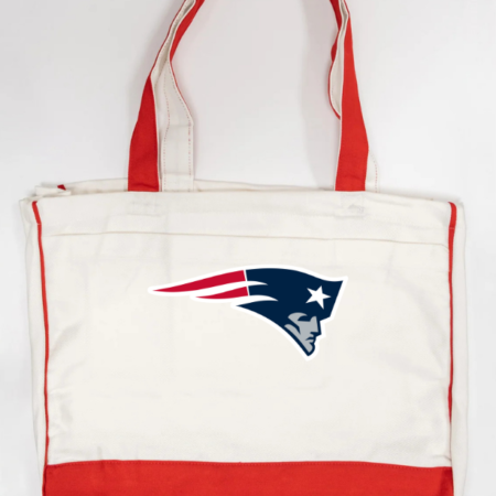 New England Patriots Logo Trimmed Tote Bag