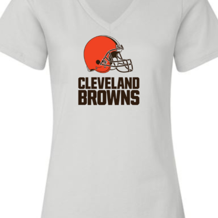 Cleveland Browns Helmet Women’s V-Neck T-Shirt