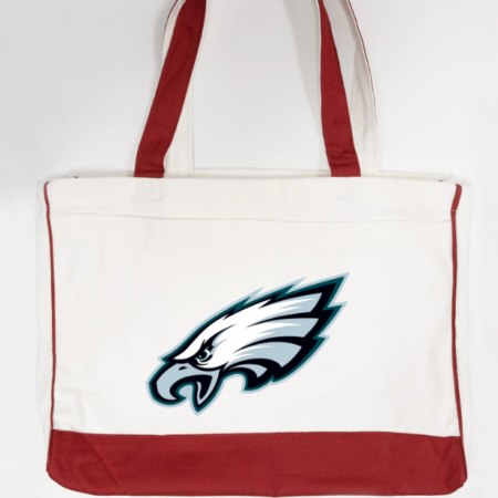 Philadelphia Eagles Logo Trimmed Tote Bag