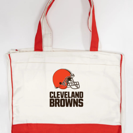 Cleveland Browns Logo Trimmed Tote Bag
