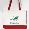 Miami Dolphins Logo Trimmed Tote Bag
