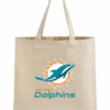 Miami Dolphins Logo Canvas Tote Bag
