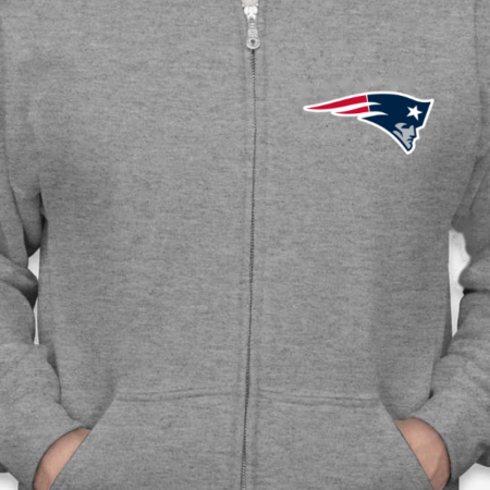New England Patriots Zip Hoodie Unisex Full Zip Hoodie for Men and Women