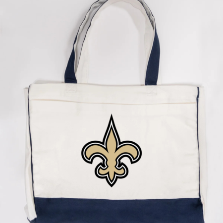 New Orleans Saints Logo Trimmed Tote Bag