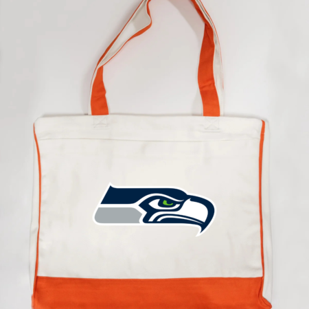 Seattle Seahawks Logo Trimmed Tote Bag