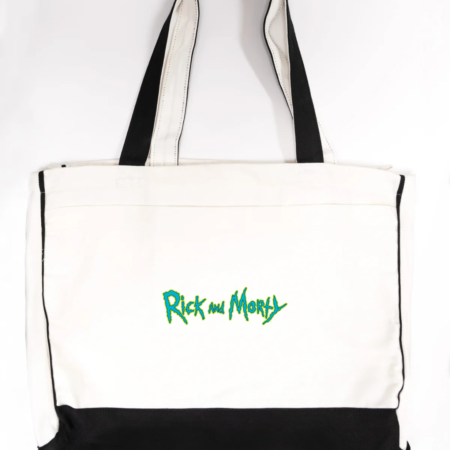 Rick and Morty Logo Trimmed Tote Bag