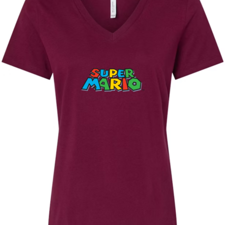 Super Mario Logo Women’s V-Neck T-Shirt