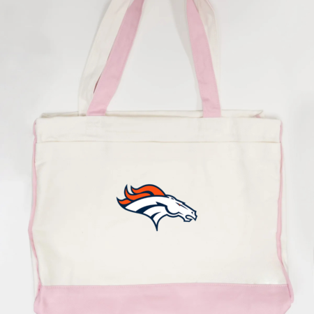 Denver Broncos Logo Trimmed Tote Bag