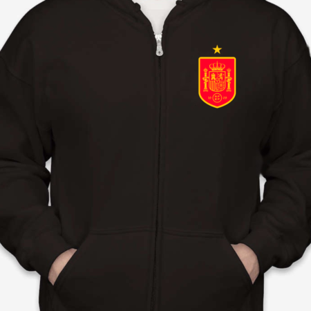Spain National Football Team Zip Hoodie Unisex Full Zip Hoodie for Men and Women
