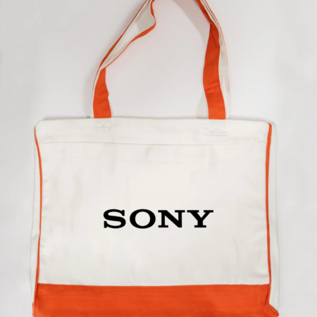 Sony Logo Trimmed Tote Bag