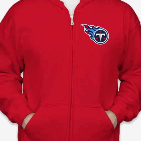 Tennessee Titans Logo Unisex Zip Hoodie