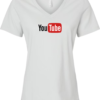YouTube Logo Women’s V-Neck T-Shirt | Creator Style Tee