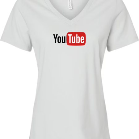 YouTube Logo Women’s V-Neck T-Shirt | Creator Style Tee