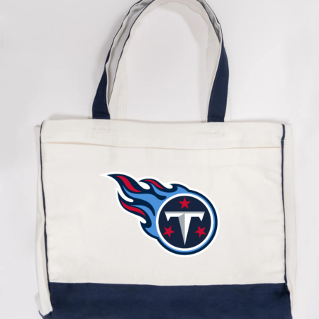 Tennessee Titans Logo Trimmed Tote Bag