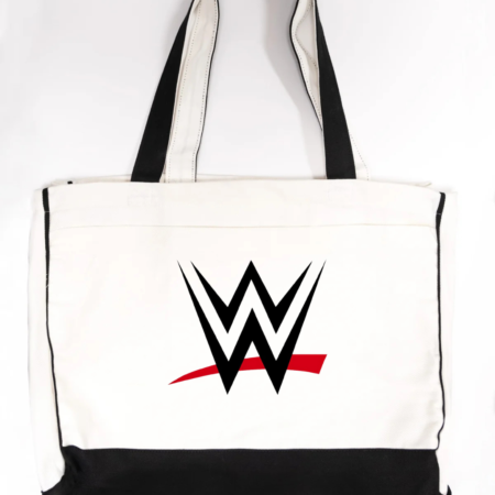 WWE Logo Trimmed Tote Bag