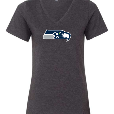 woman v neck seattle seahawks logo