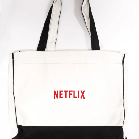 Netflix Logo Trimmed Tote Bag
